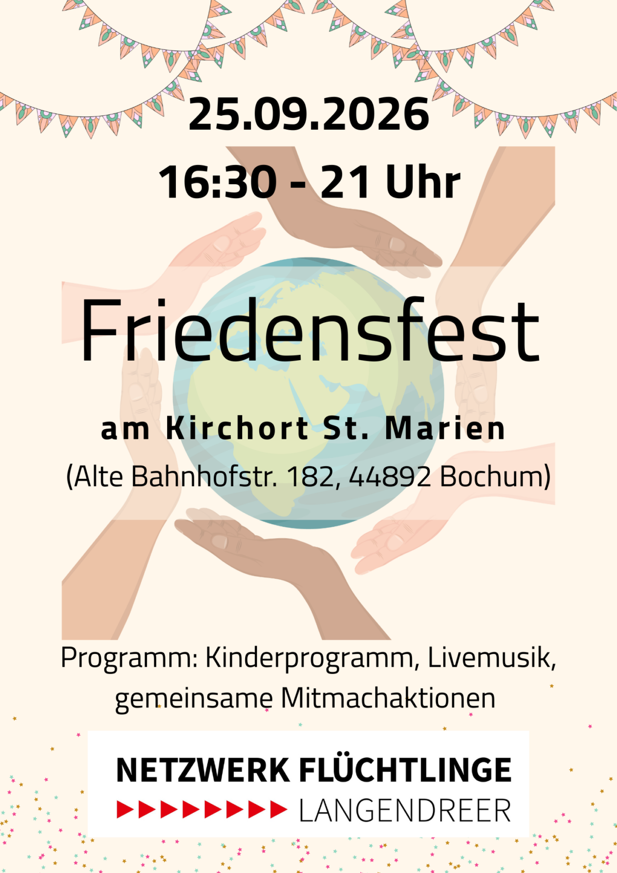 Am Freitag 25. September von 16:30 bis 21:00 Uhr am Kirchort St. Marien, Alte Bahnhofstr. 182, 44892 Bochum